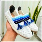 گیوه سفید طرحدار زیره سه لایه میکروآلن