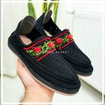 گیوه مشکی طرحدار۱ زیره سه لایه میکروآلن